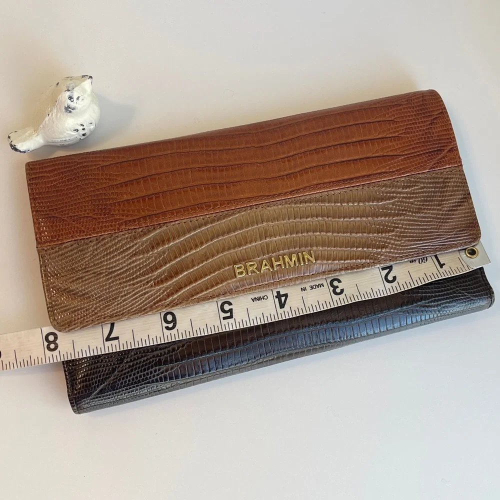 Brahmin Vintage Italian Leather Trifold Wallet